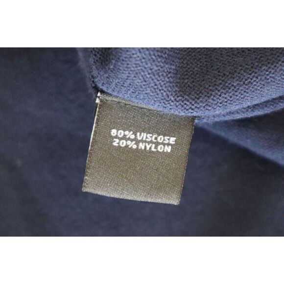 Metric Knits 32344SP Women's Sz S Navy V-Neck High/Low Sweater - Picture 6 of 7